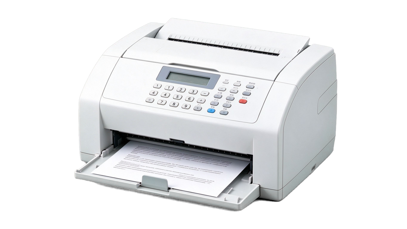Fax machine annotated picture vocabulary with labeled objects