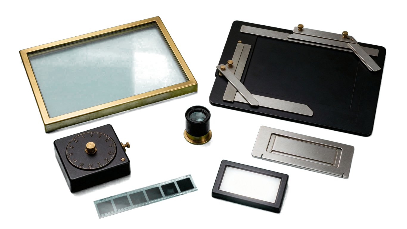 Darkroom equipment annotated picture vocabulary with labeled objects