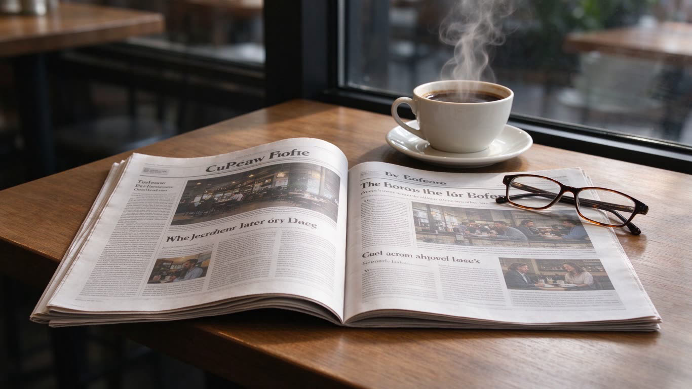 Newspaper layout annotated picture vocabulary with labeled objects