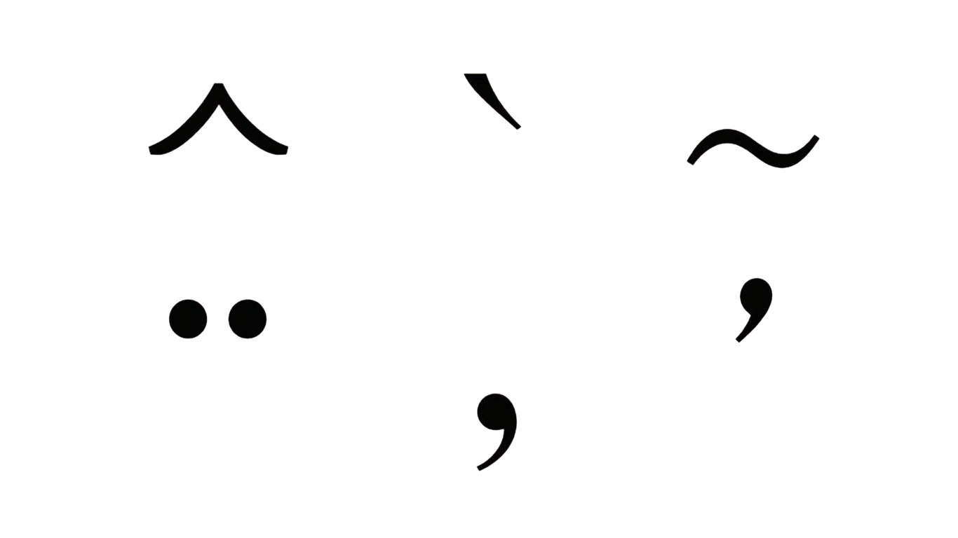 Diacritical marks annotated picture vocabulary with labeled objects