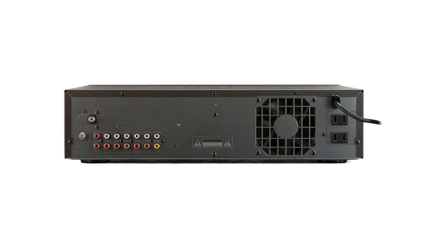 Amplifier tuner rear view annotated picture vocabulary with labeled objects