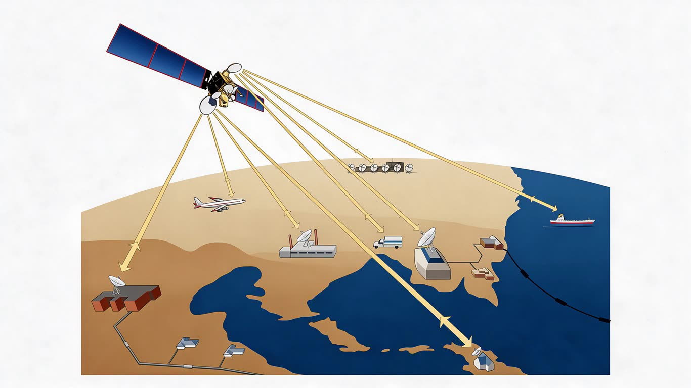 Satellite communication annotated picture vocabulary with labeled objects