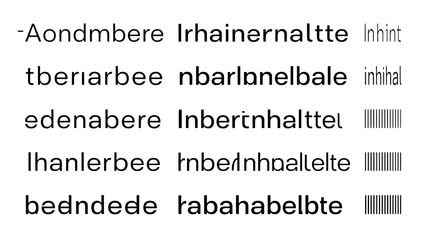Font width annotated picture vocabulary with labeled objects