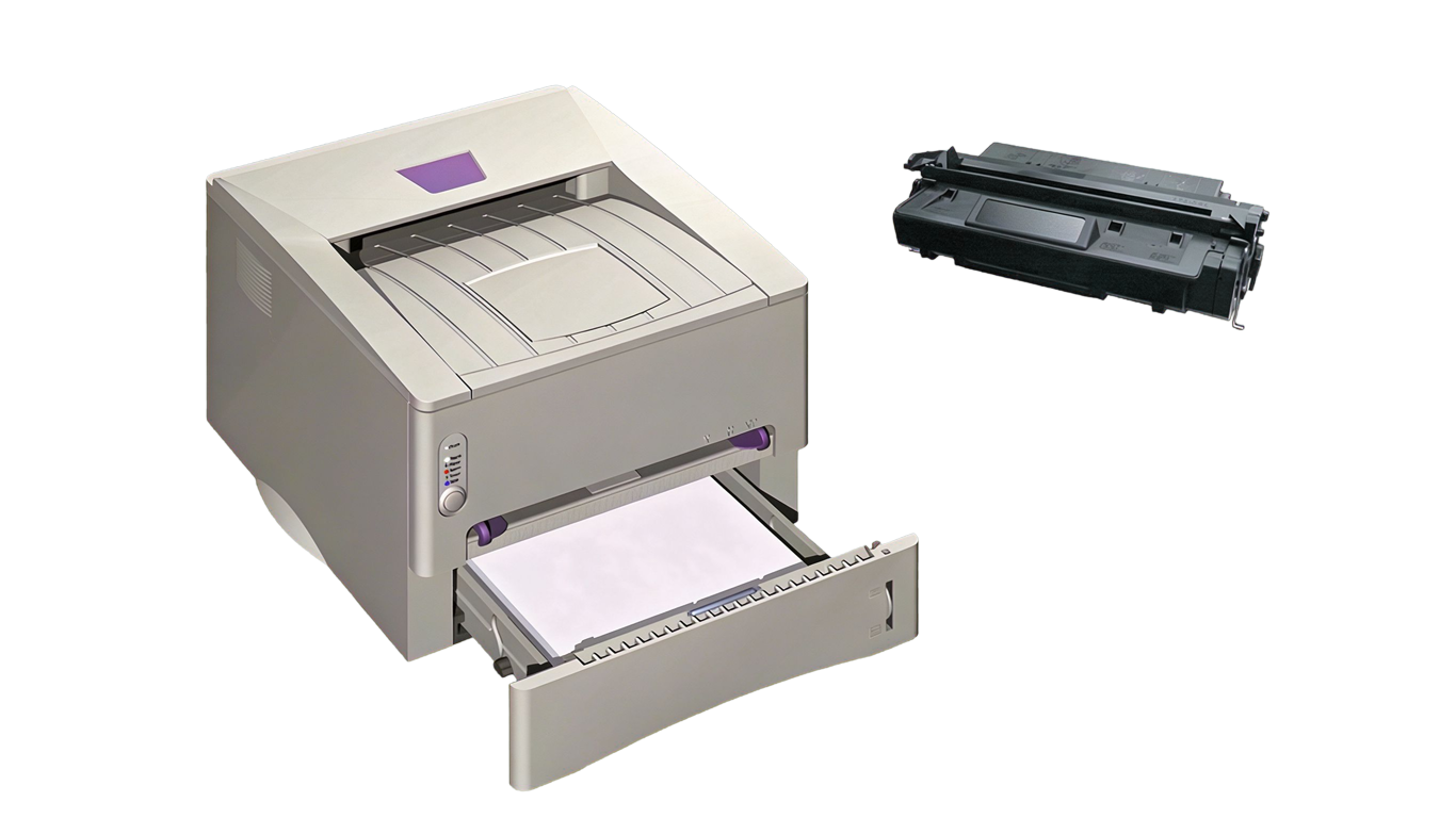 Laser printer annotated picture vocabulary with labeled objects