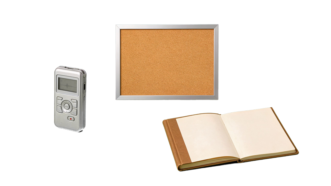 Office supplies annotated picture vocabulary with labeled objects