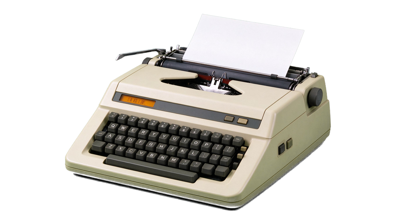 Electronic typewriter annotated picture vocabulary with labeled objects