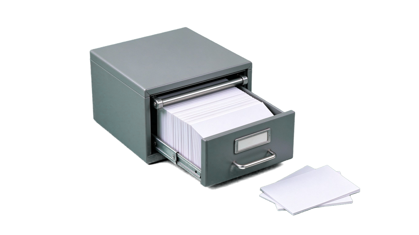 Filing stationery annotated picture vocabulary with labeled objects