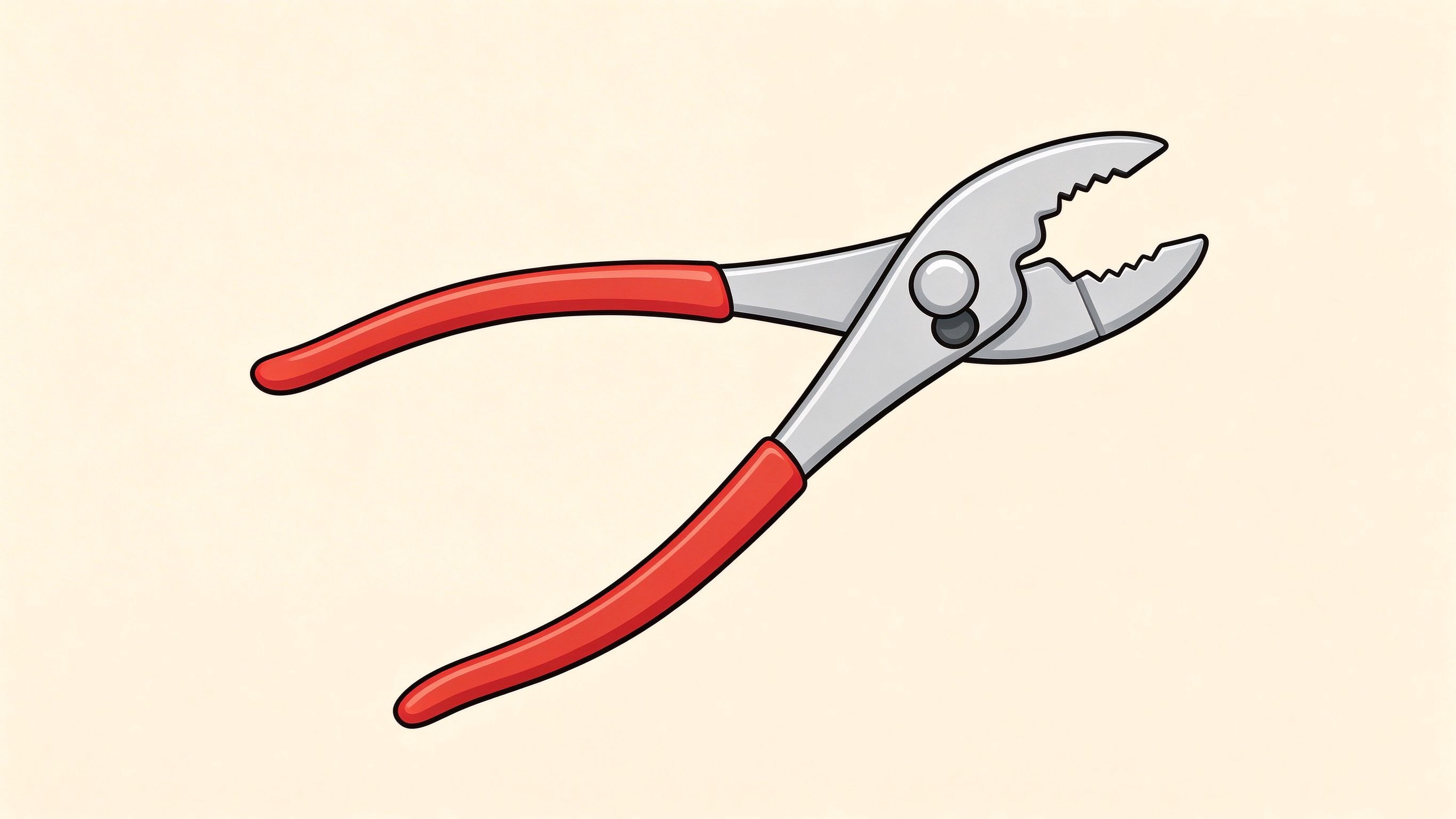Slip joint pliers annotated picture vocabulary with labeled objects