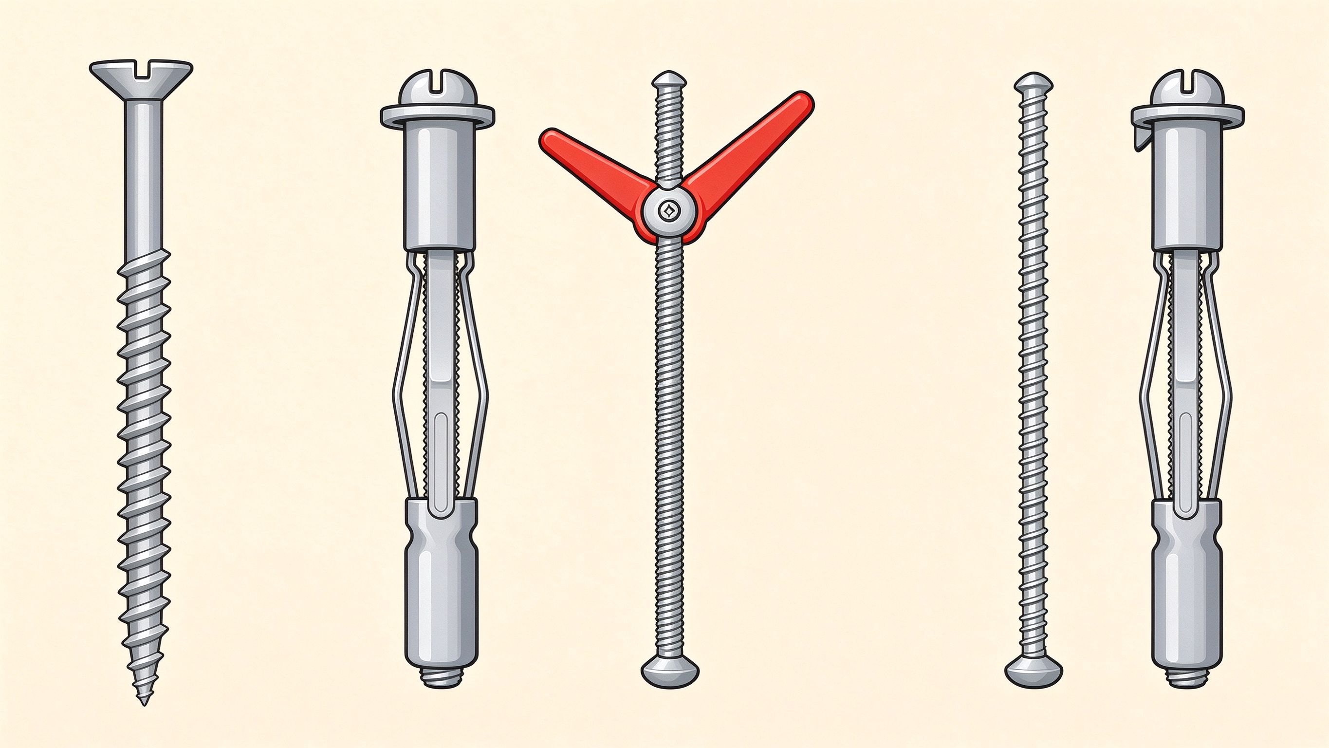 Screws annotated picture vocabulary with labeled objects