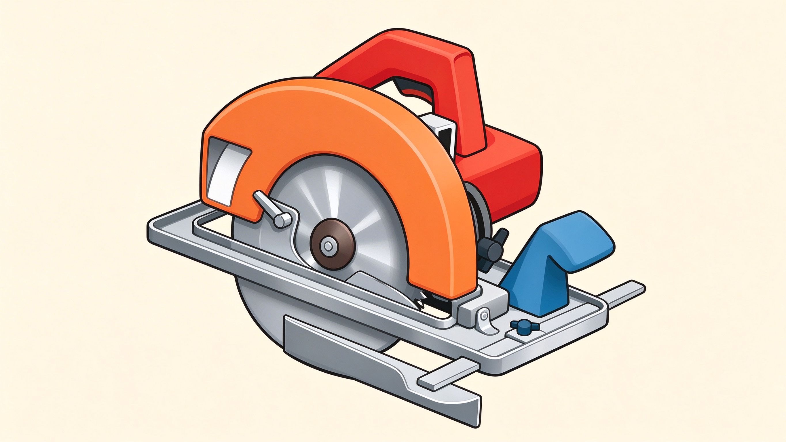 Circular saw annotated picture vocabulary with labeled objects