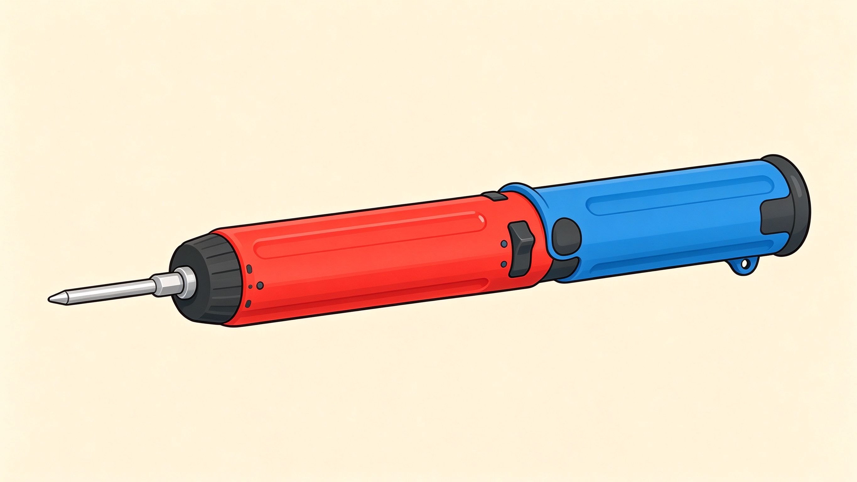 Cordless screwdriver annotated picture vocabulary with labeled objects