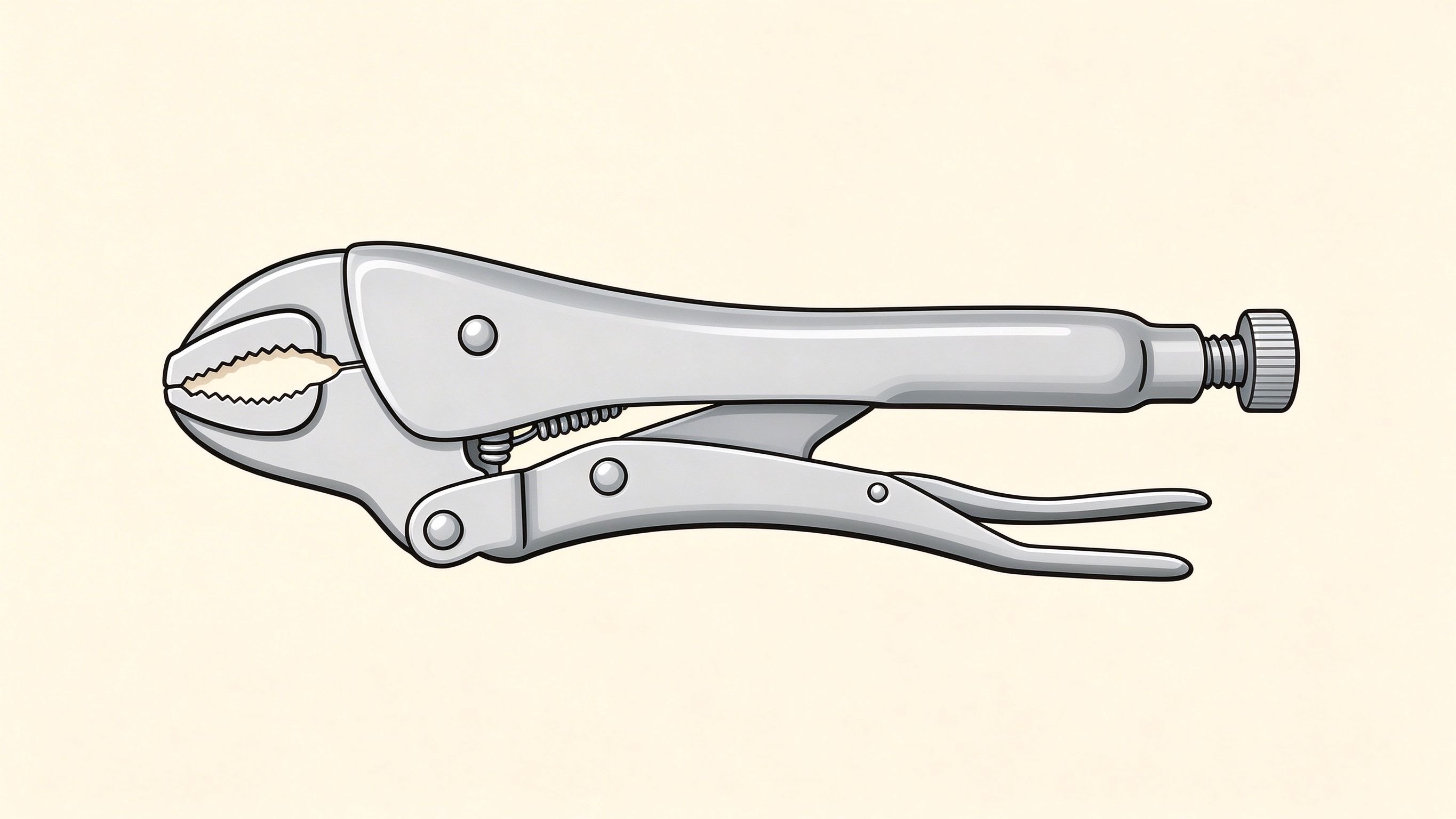 Locking pliers annotated picture vocabulary with labeled objects