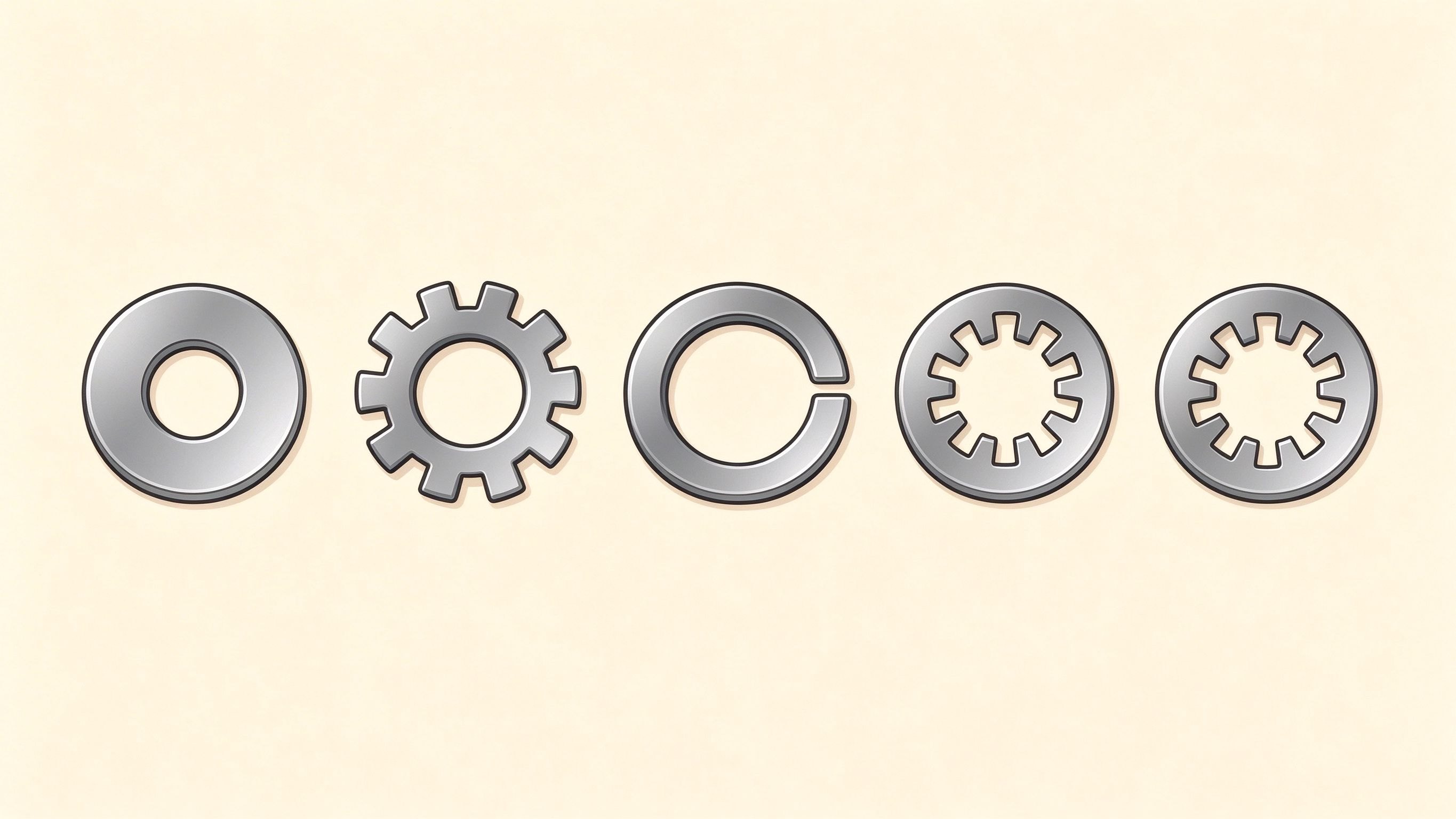 Washers annotated picture vocabulary with labeled objects