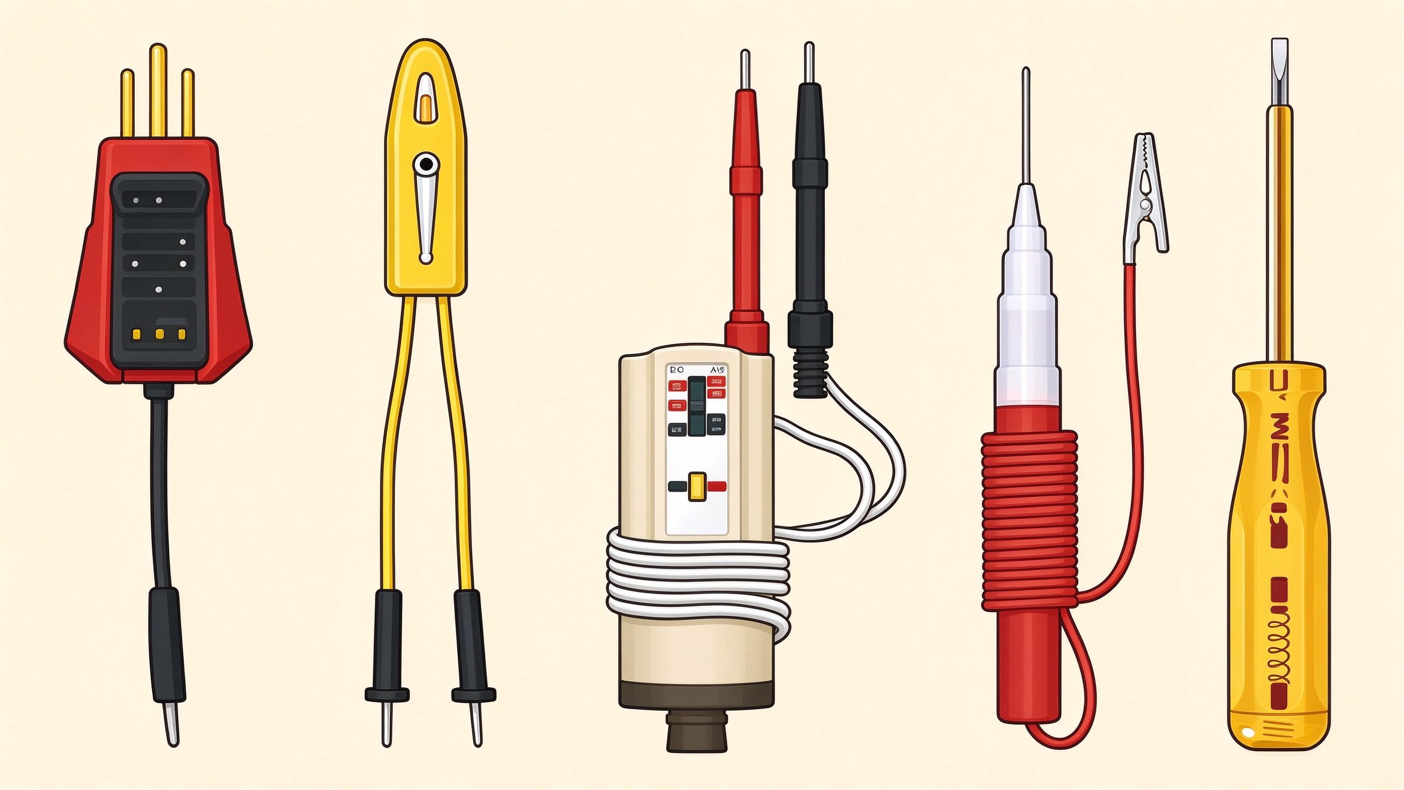 Electrical tools II annotated picture vocabulary with labeled objects