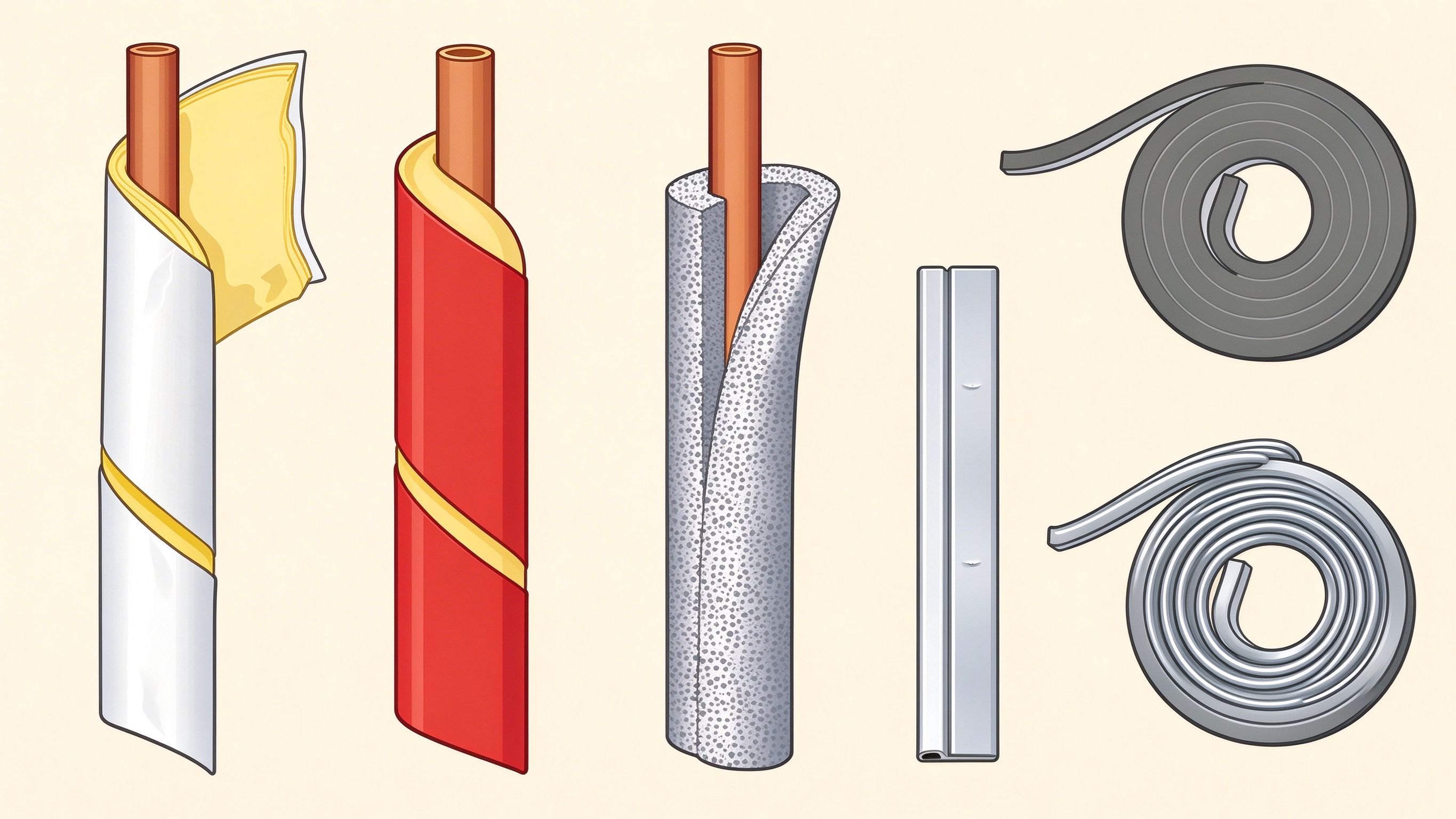 Insulation materials annotated picture vocabulary with labeled objects