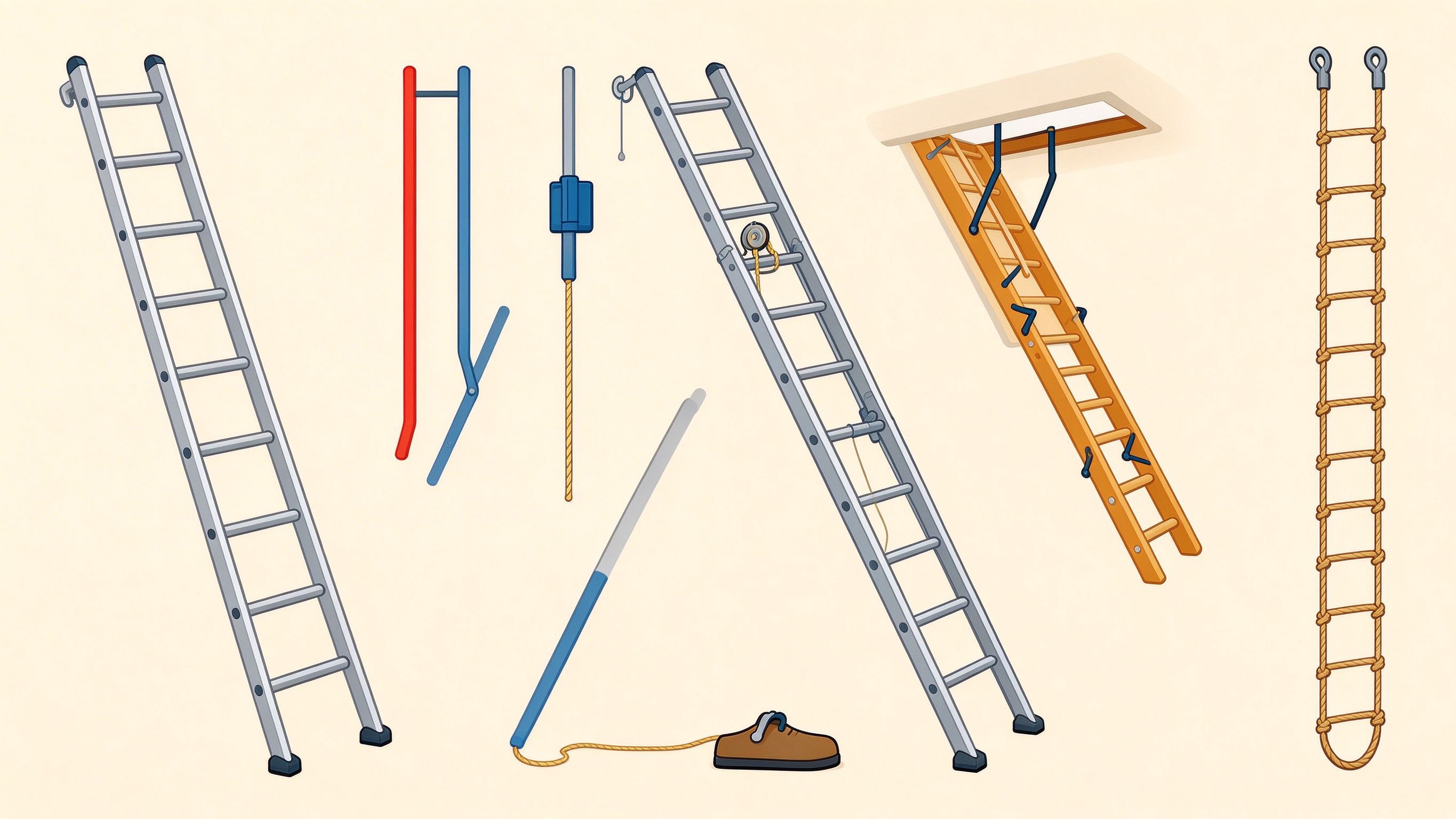 Ladders and steps annotated picture vocabulary with labeled objects