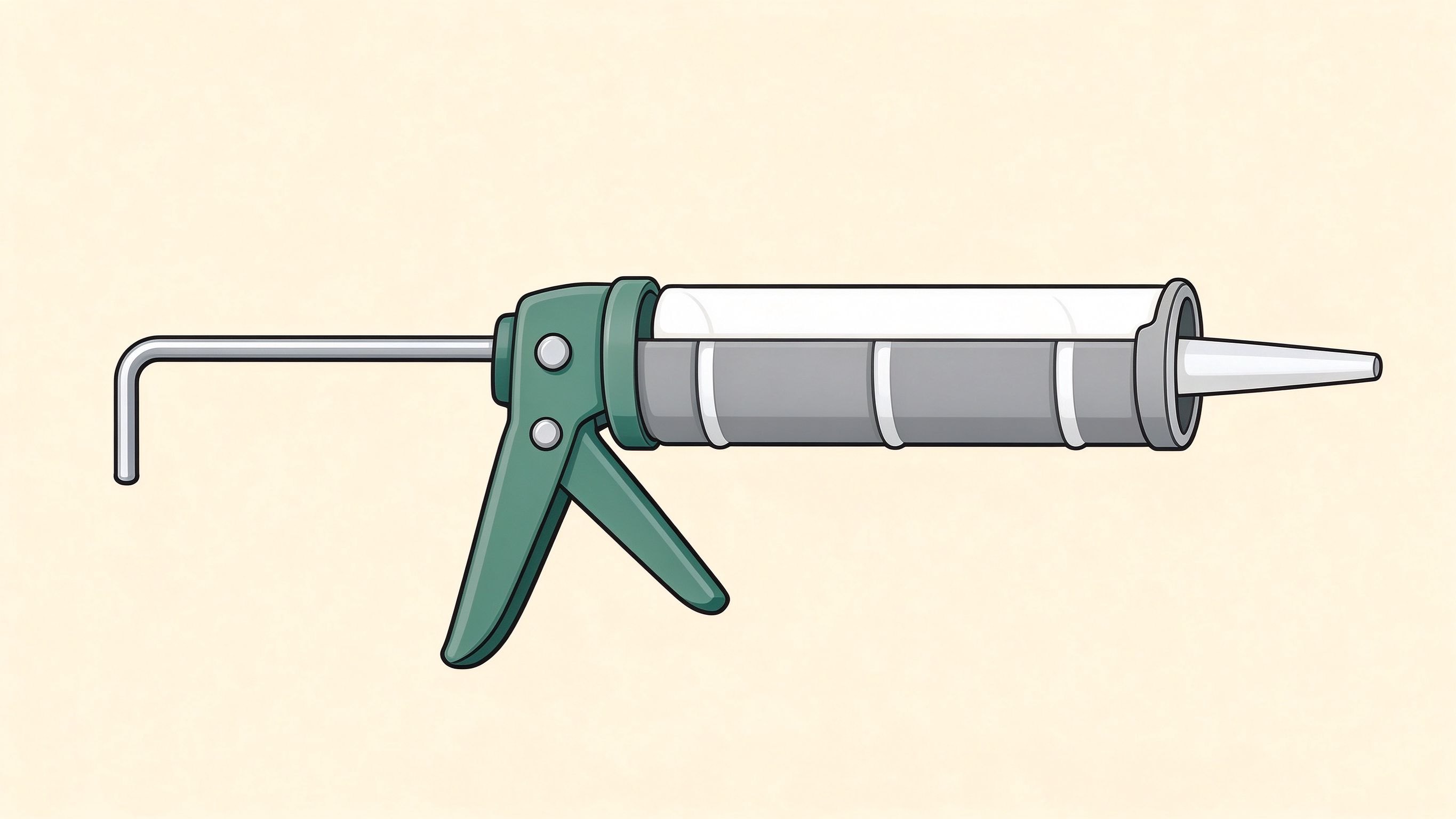 Caulking gun annotated picture vocabulary with labeled objects