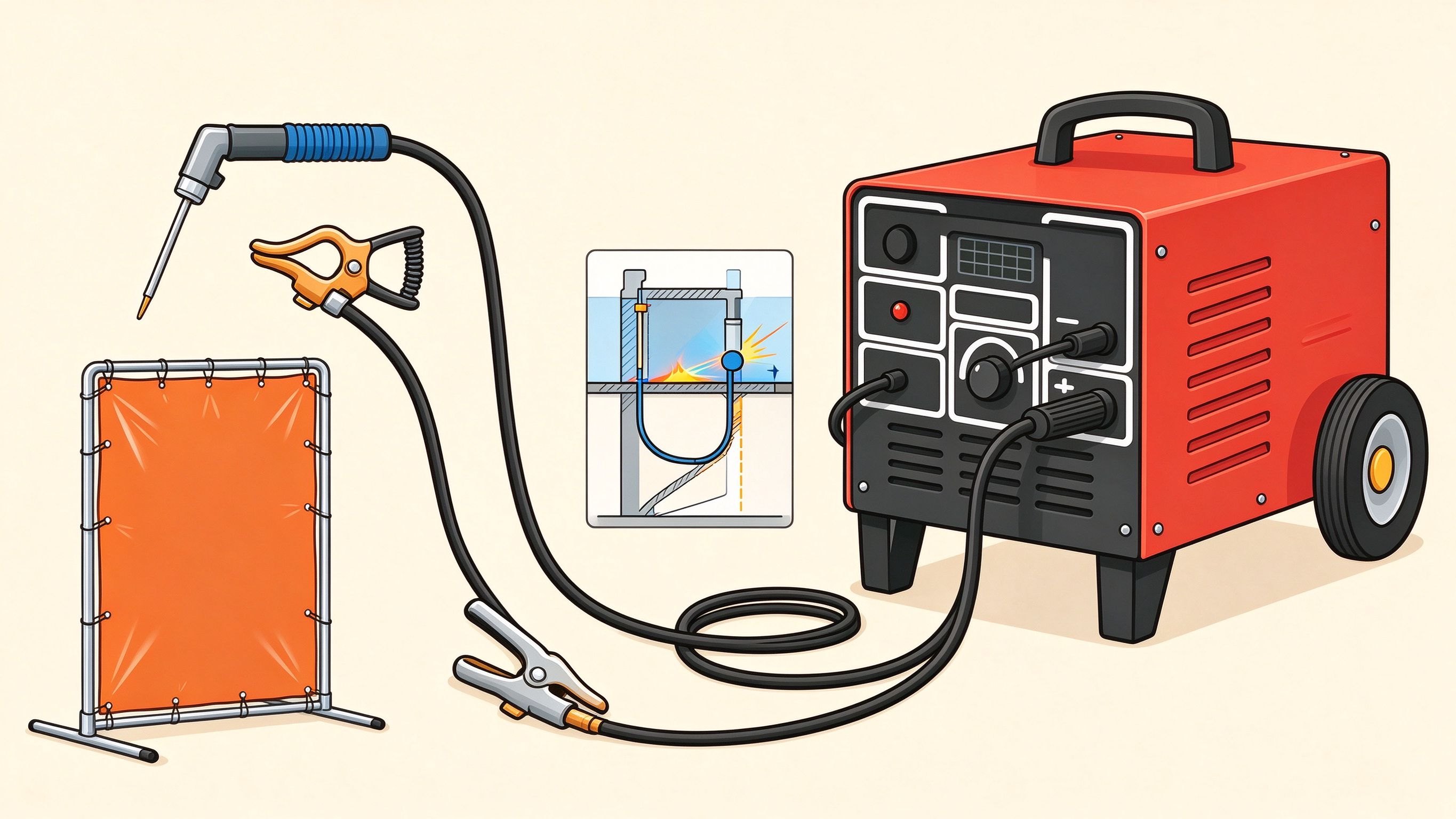 Arc welding annotated picture vocabulary with labeled objects