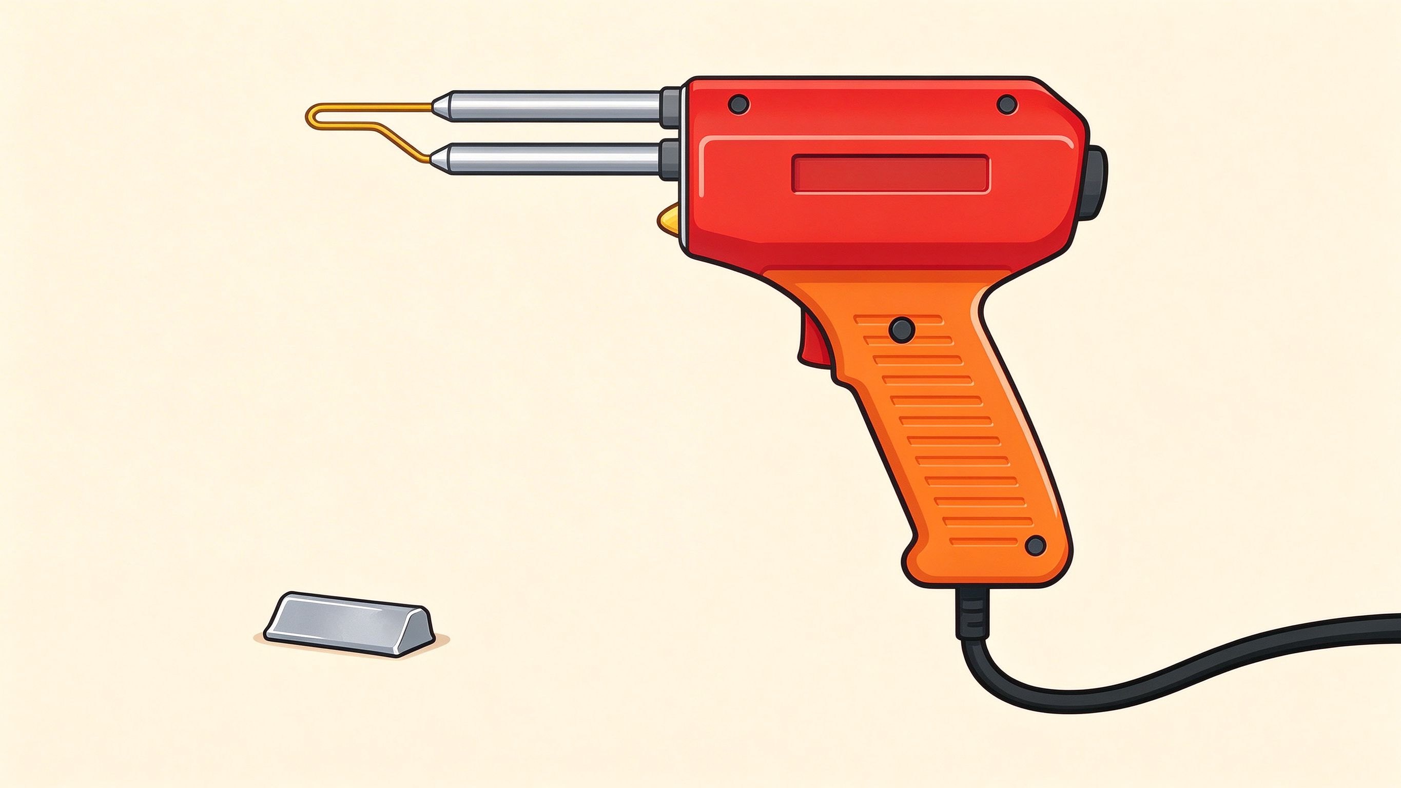 Soldering iron annotated picture vocabulary with labeled objects