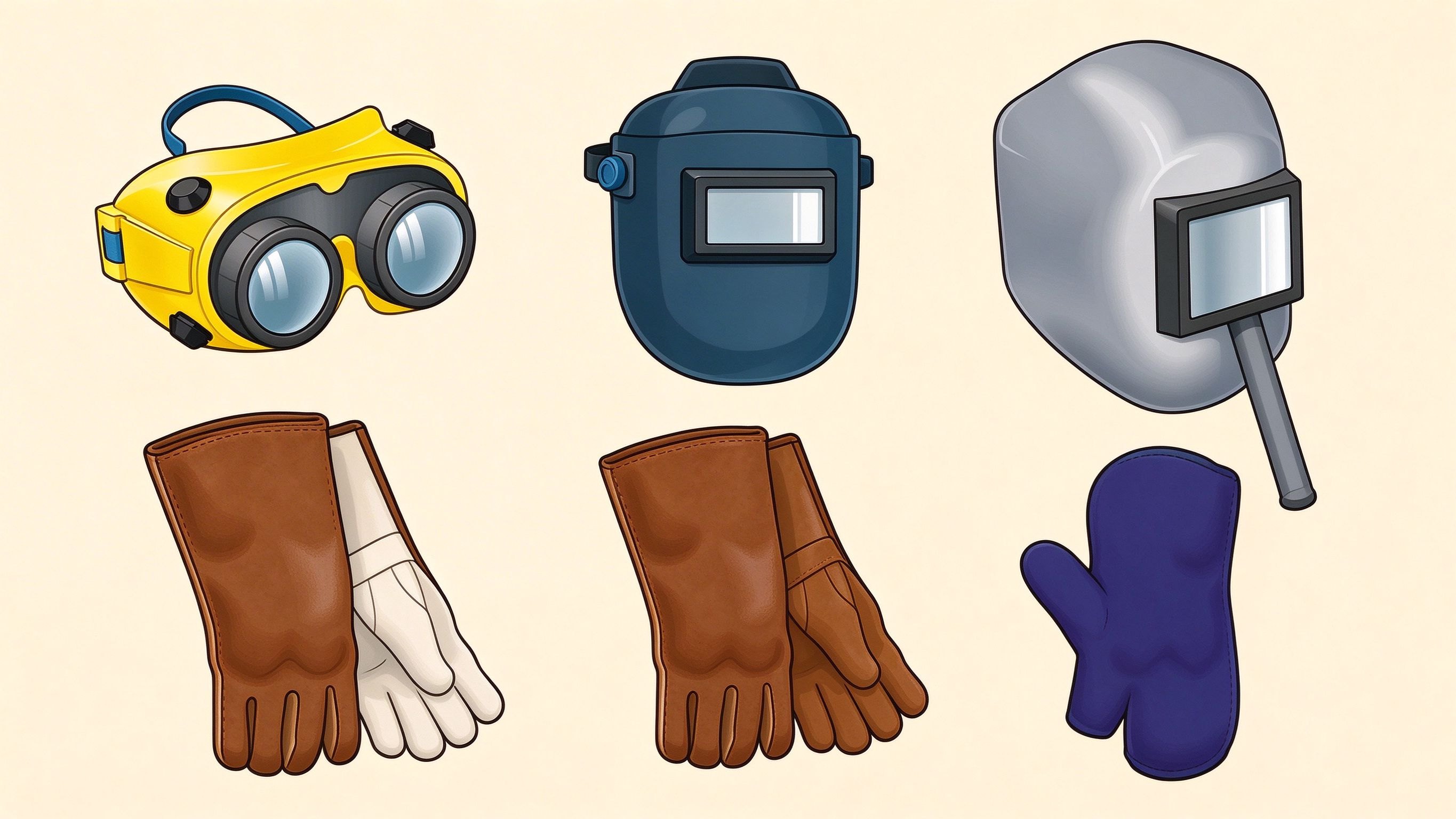 Protective clothing annotated picture vocabulary with labeled objects
