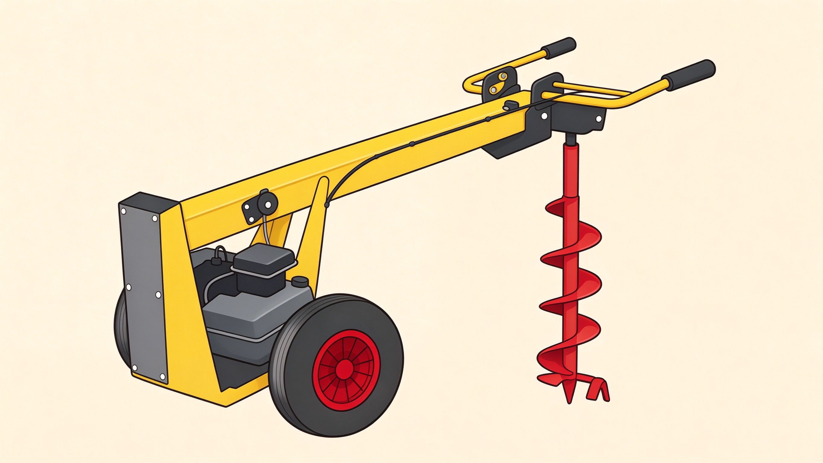 Powered auger annotated picture vocabulary with labeled objects