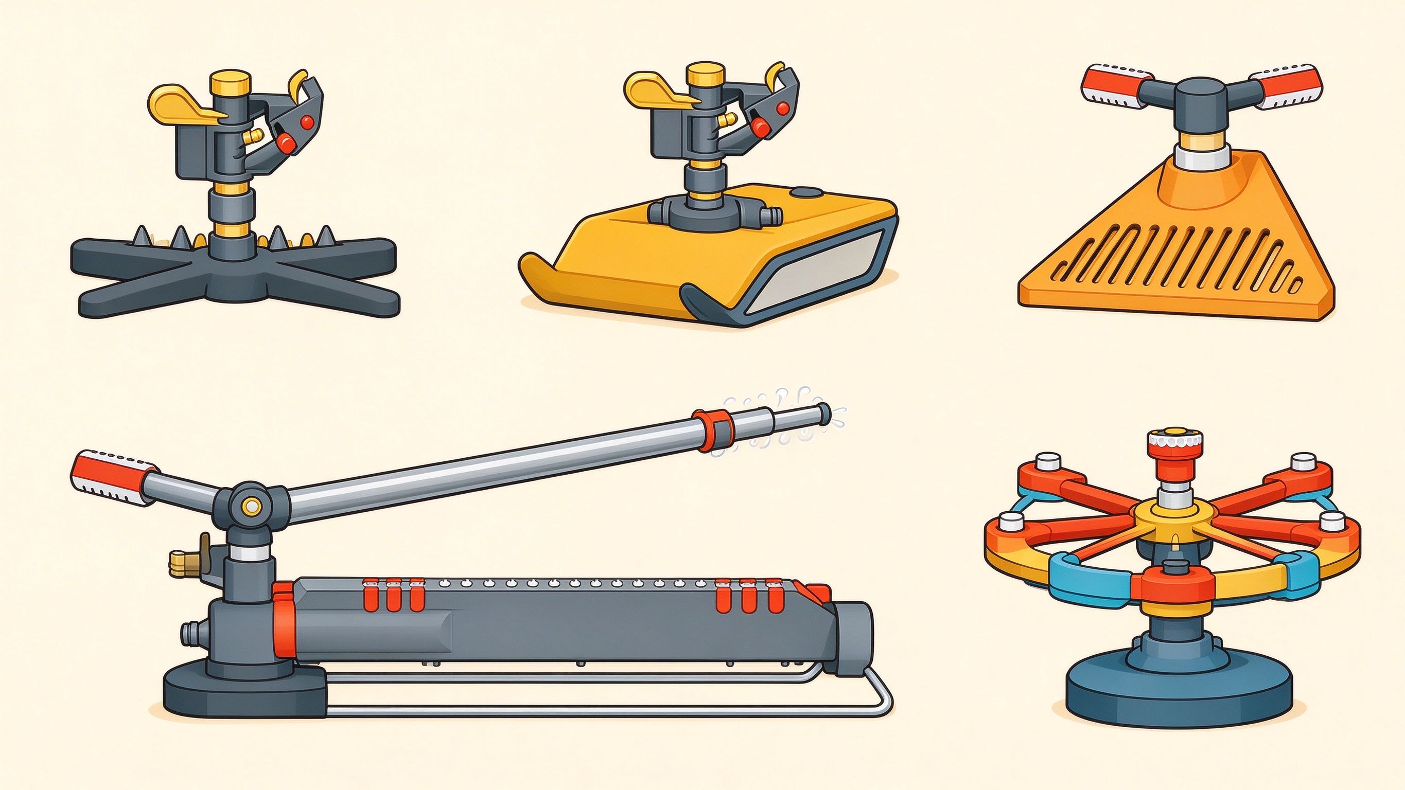 Watering tools annotated picture vocabulary with labeled objects