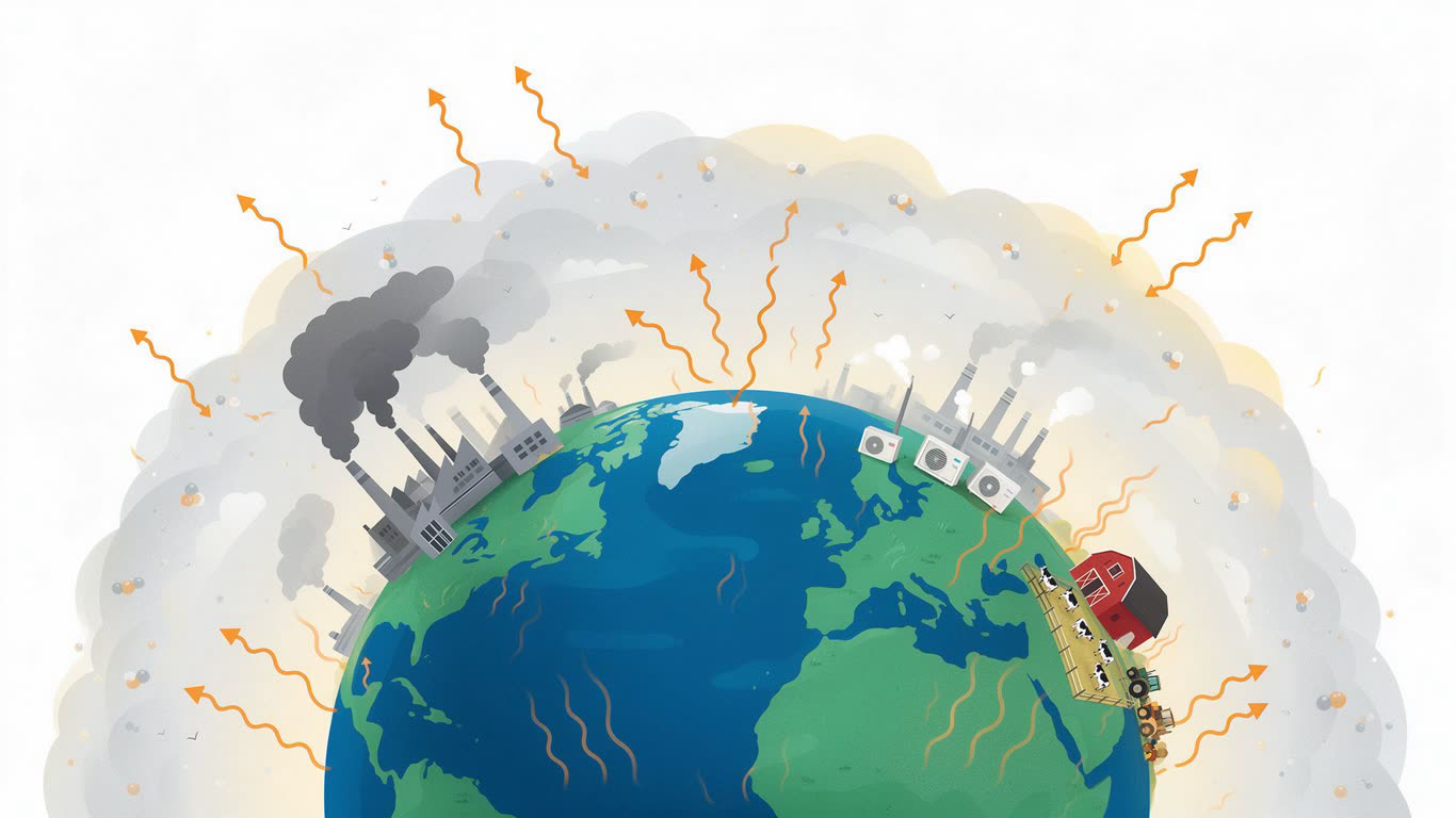 Enhanced greenhouse effect annotated picture vocabulary with labeled objects