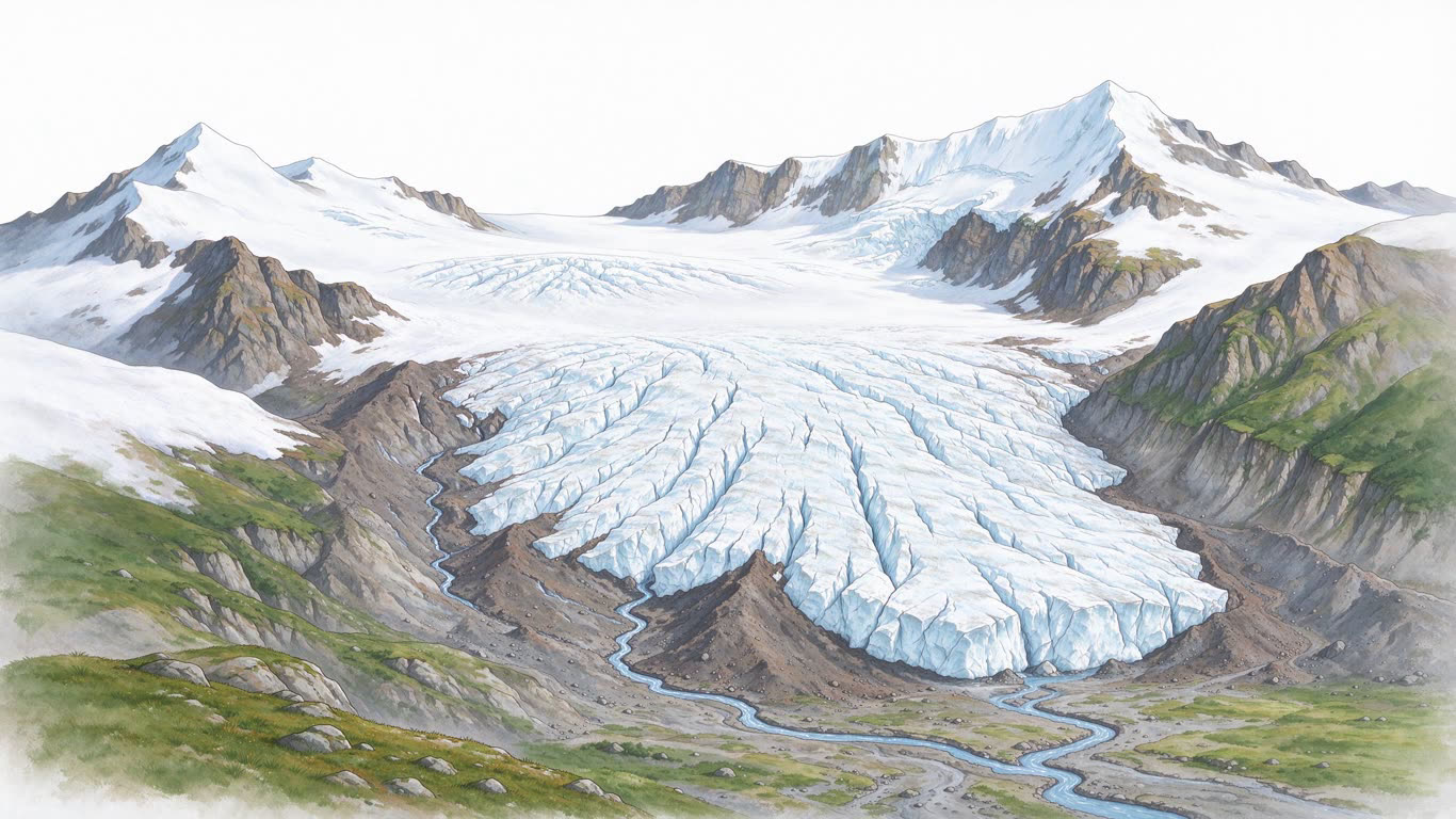 Glacier annotated picture vocabulary with labeled objects