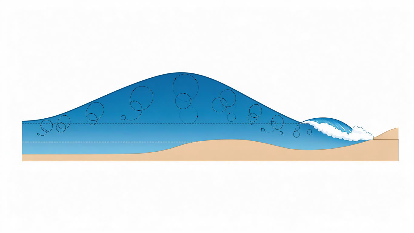 Ocean waves annotated picture vocabulary with labeled objects