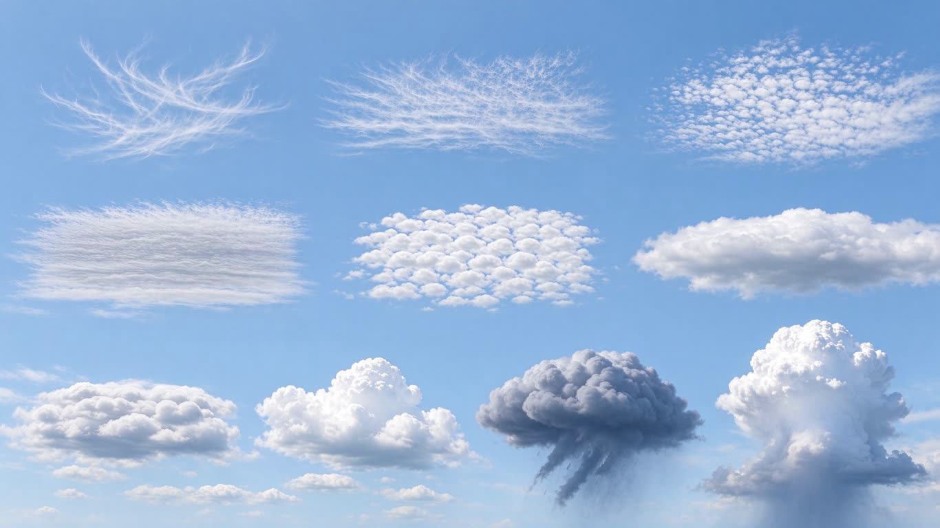 Weather symbol: cloud annotated picture vocabulary with labeled objects