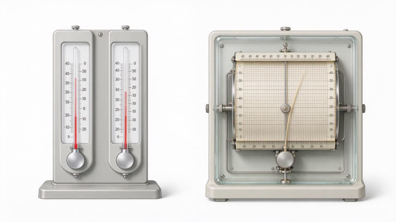 Humidity measuring instruments annotated picture vocabulary with labeled objects