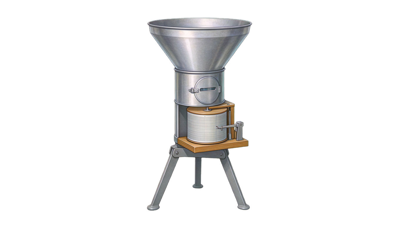 Rain gauge annotated picture vocabulary with labeled objects