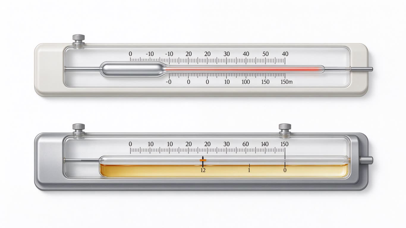Temperature measuring instruments annotated picture vocabulary with labeled objects