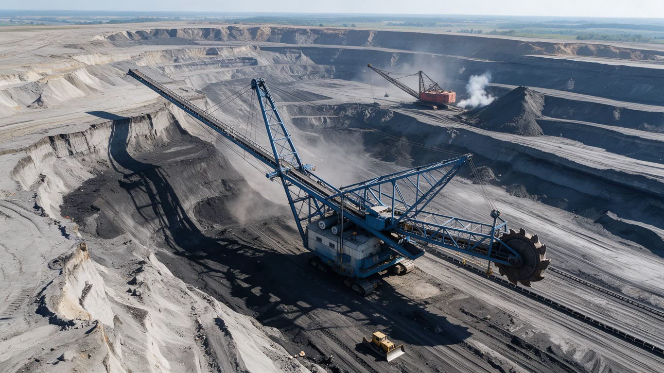 Open-pit mine annotated picture vocabulary with labeled objects