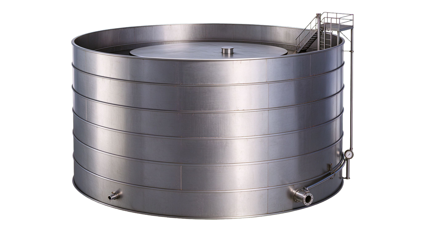 Oil storage tank annotated picture vocabulary with labeled objects