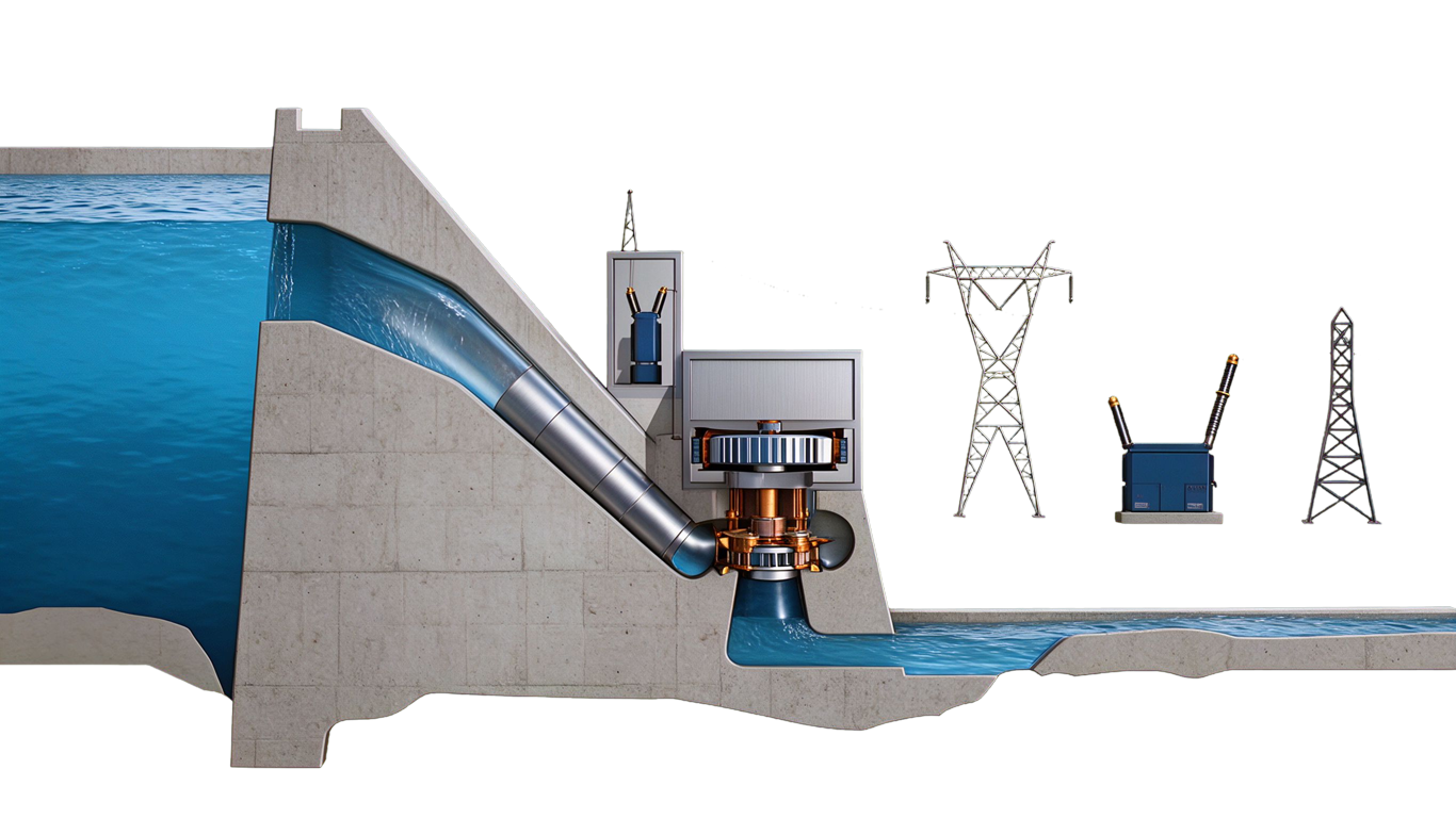 Power generation steps annotated picture vocabulary with labeled objects