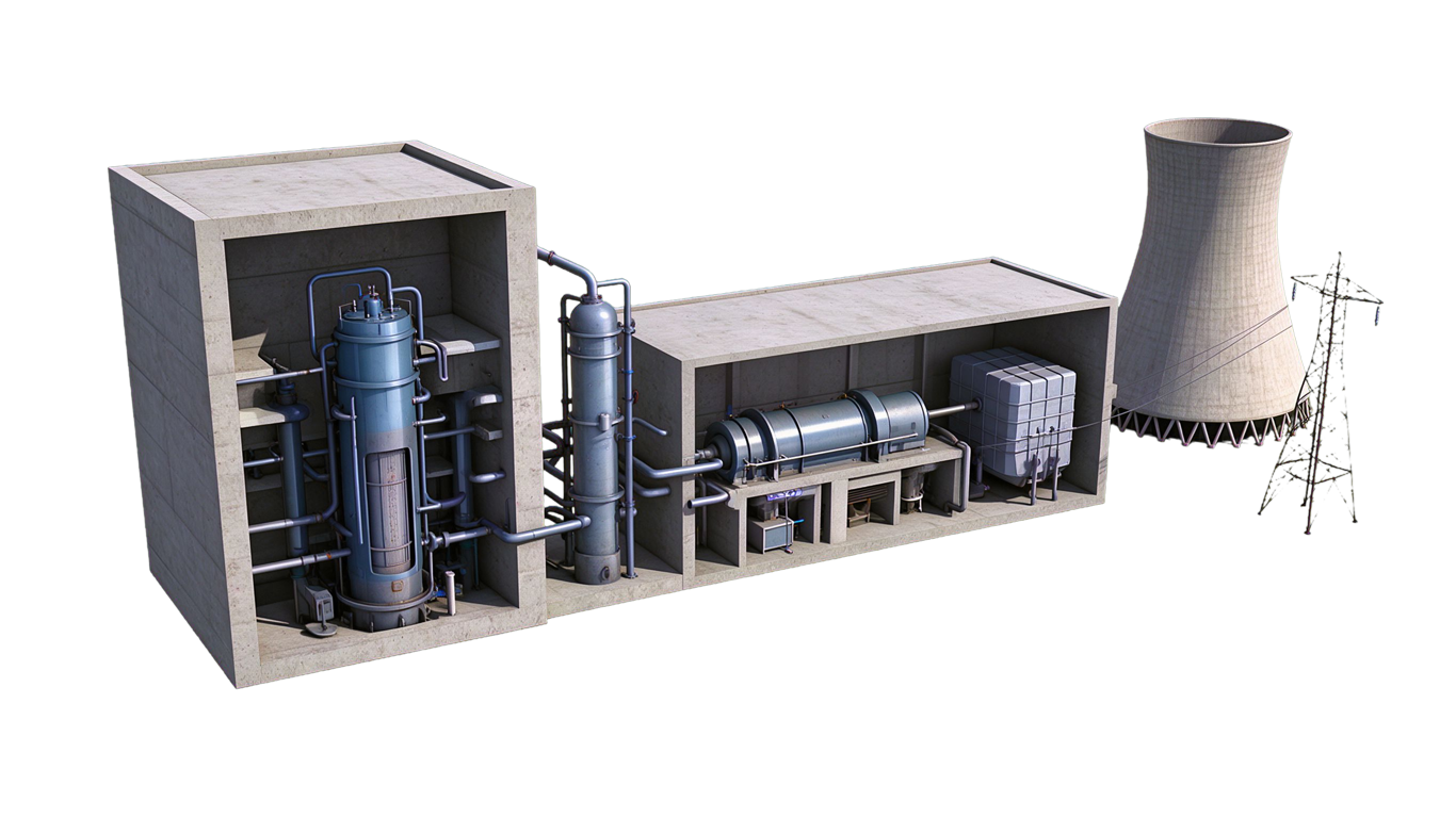 Nuclear power process annotated picture vocabulary with labeled objects
