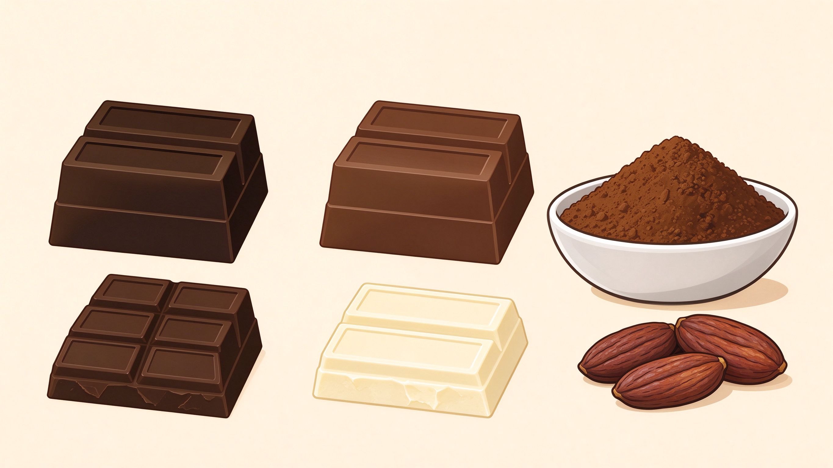 Chocolate annotated picture vocabulary with labeled objects