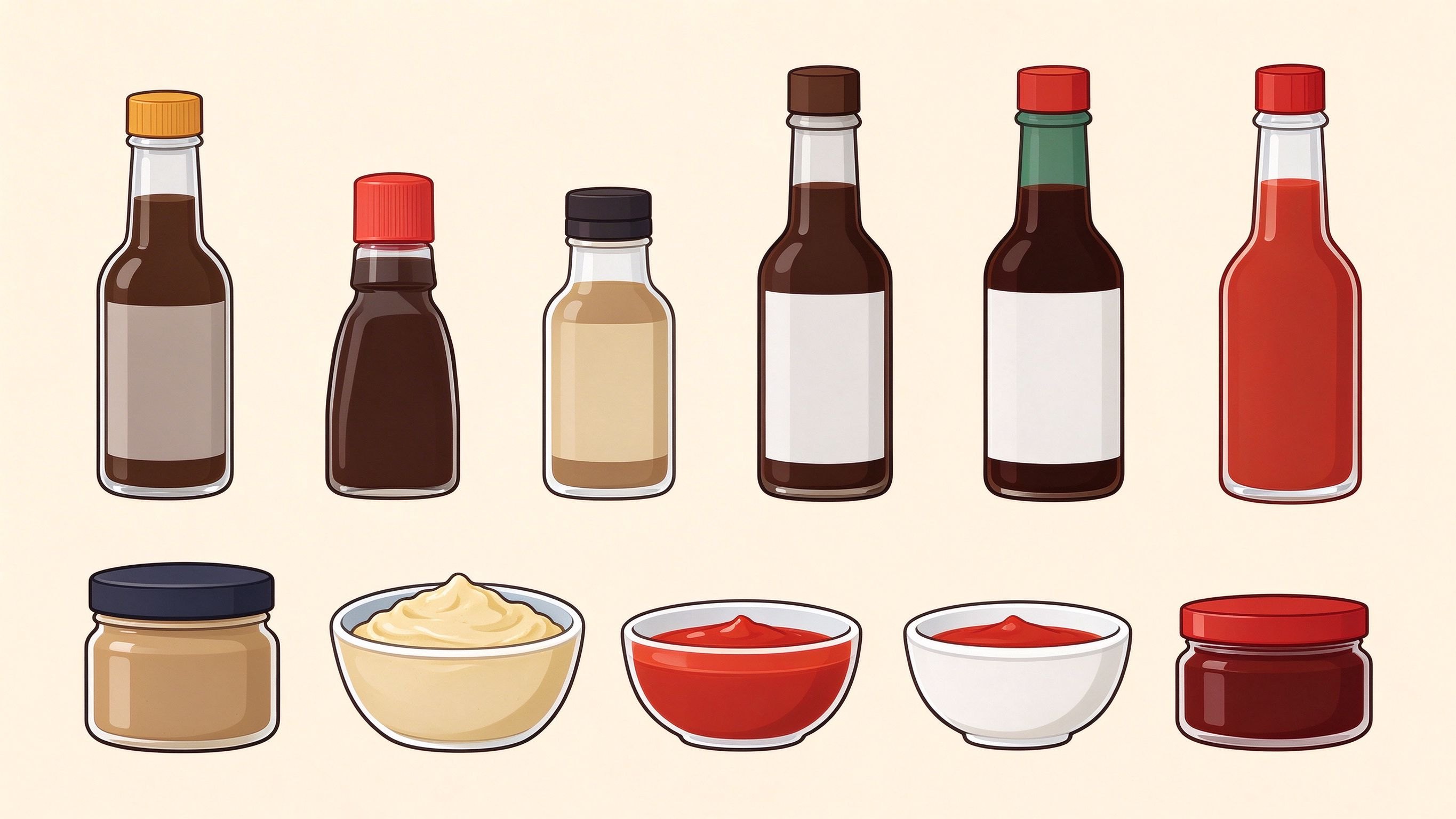 Condiments annotated picture vocabulary with labeled objects