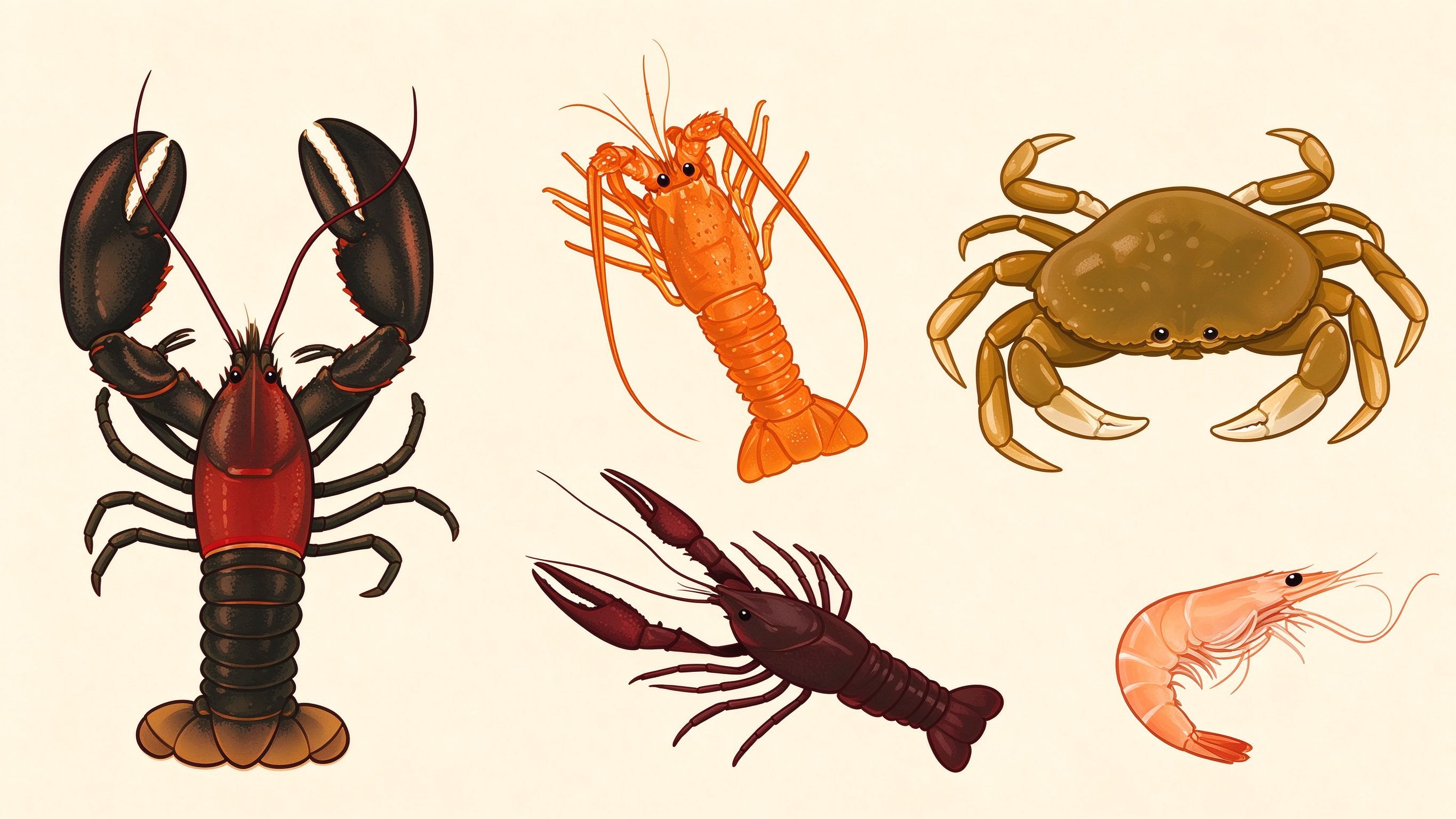 Crustaceans annotated picture vocabulary with labeled objects