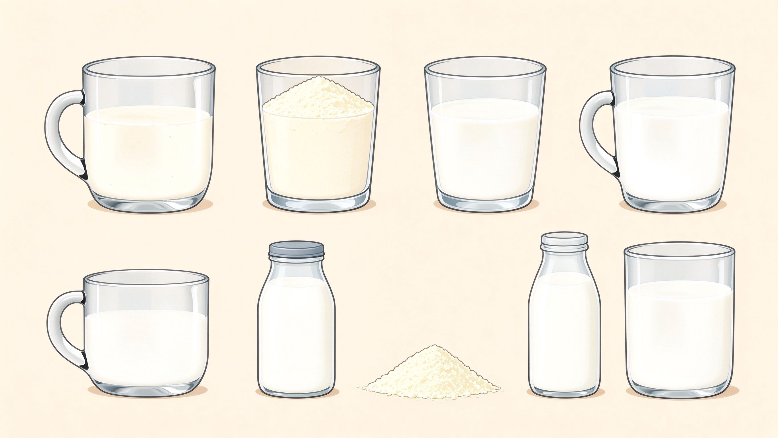 Dairy products annotated picture vocabulary with labeled objects