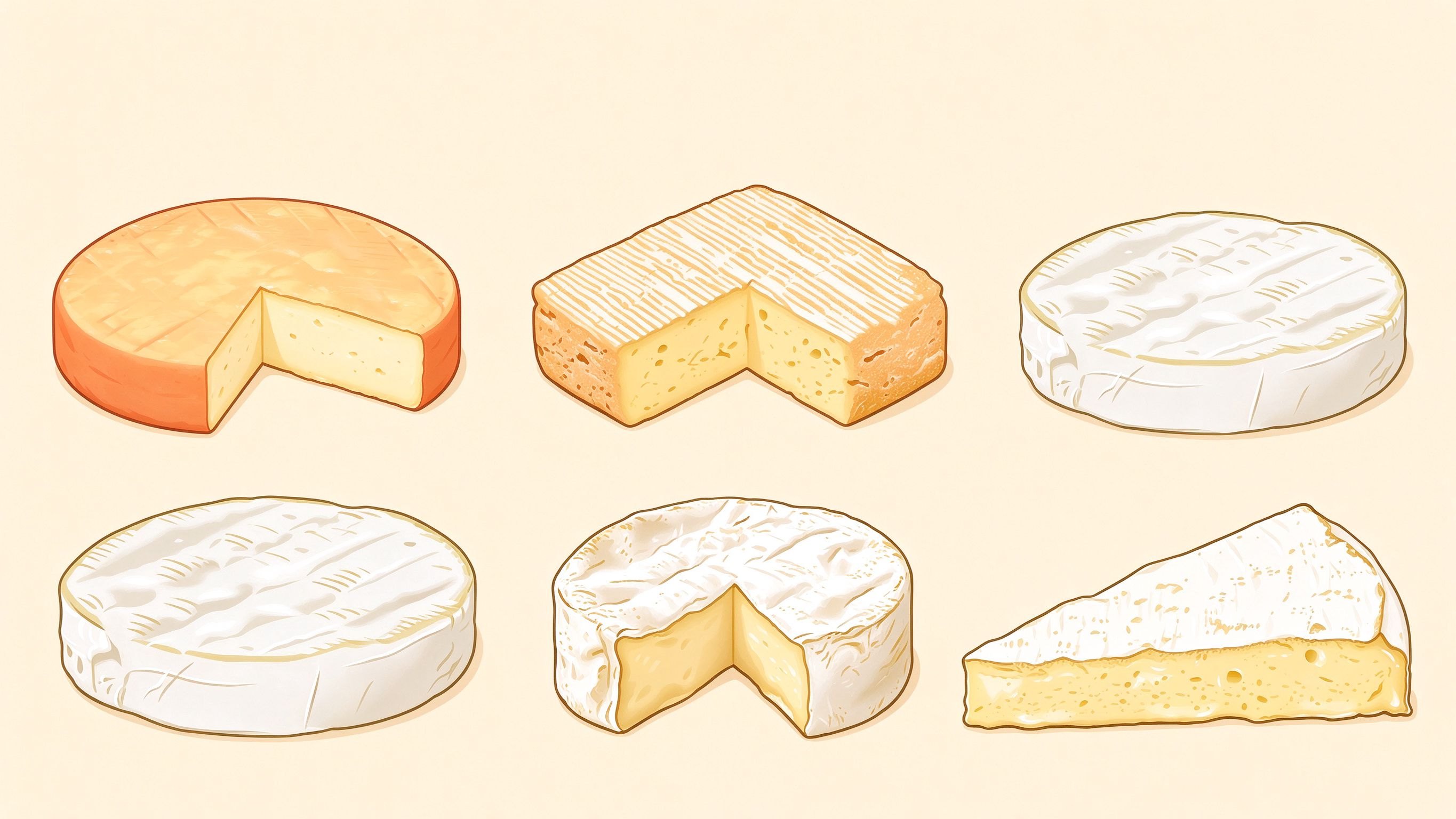 Soft cheese annotated picture vocabulary with labeled objects