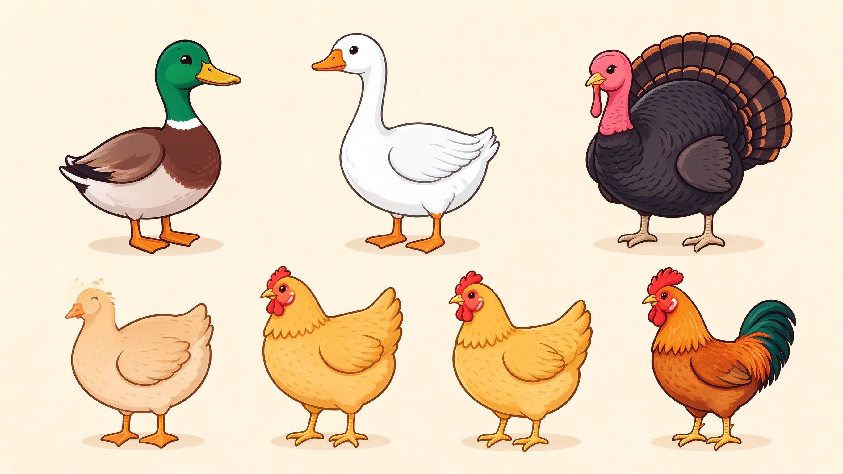 Poultry annotated picture vocabulary with labeled objects