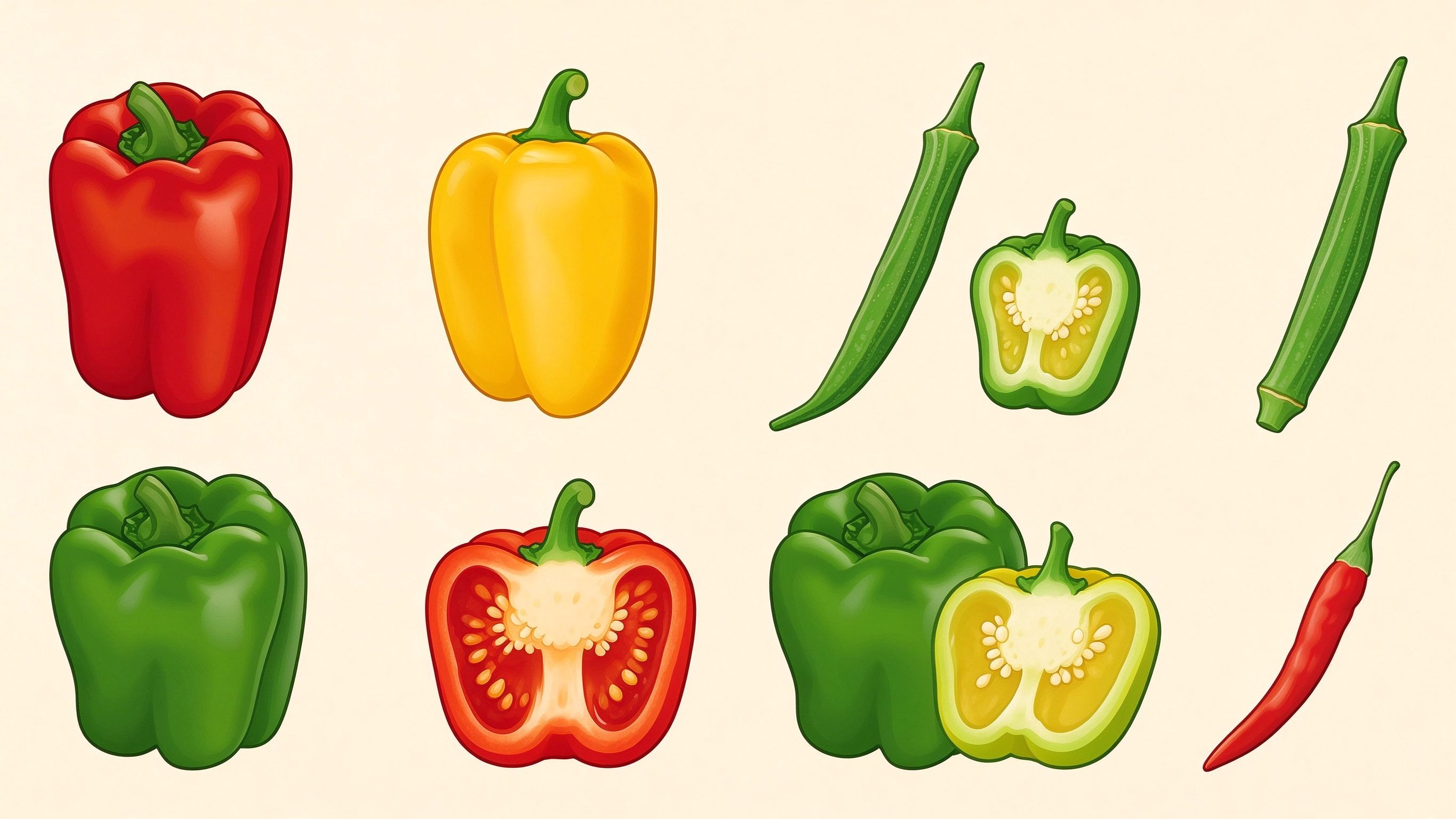 Fruit vegetables annotated picture vocabulary with labeled objects