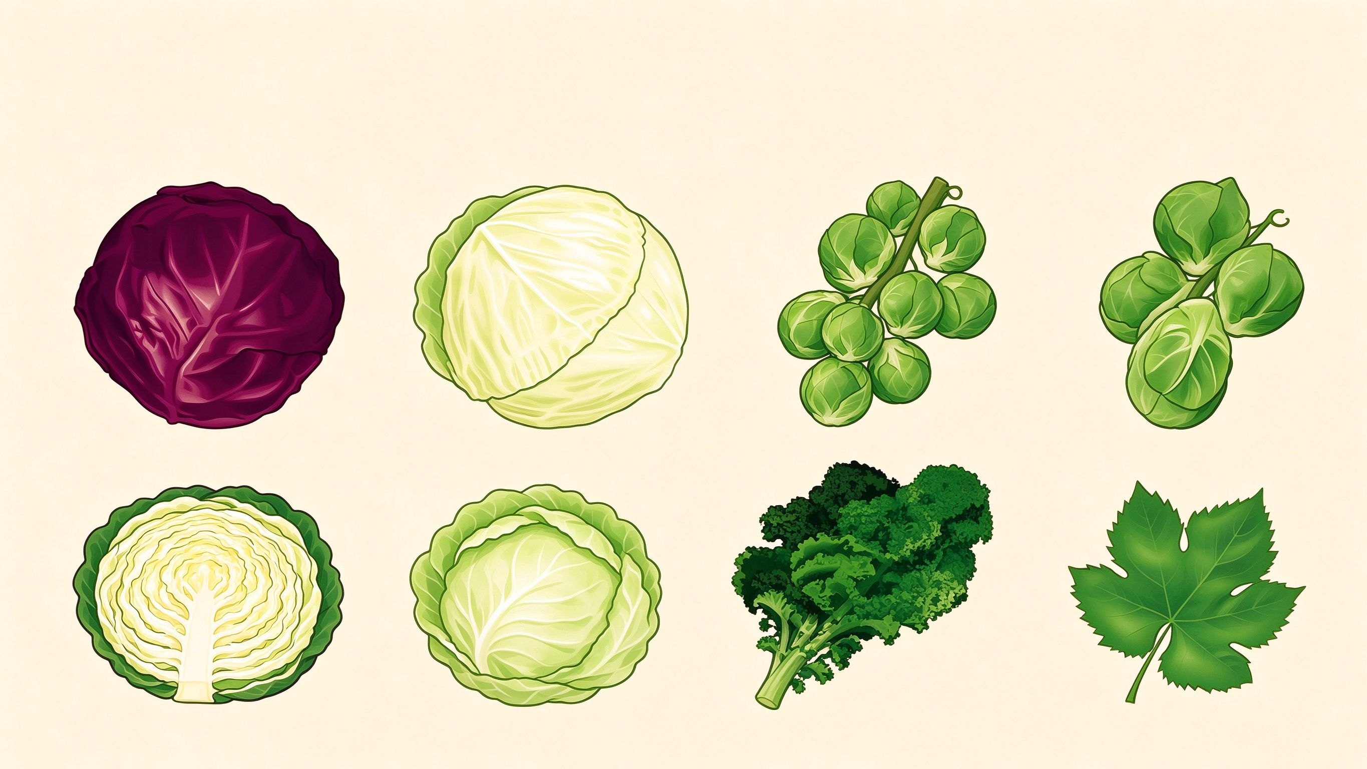 Leafy vegetables annotated picture vocabulary with labeled objects