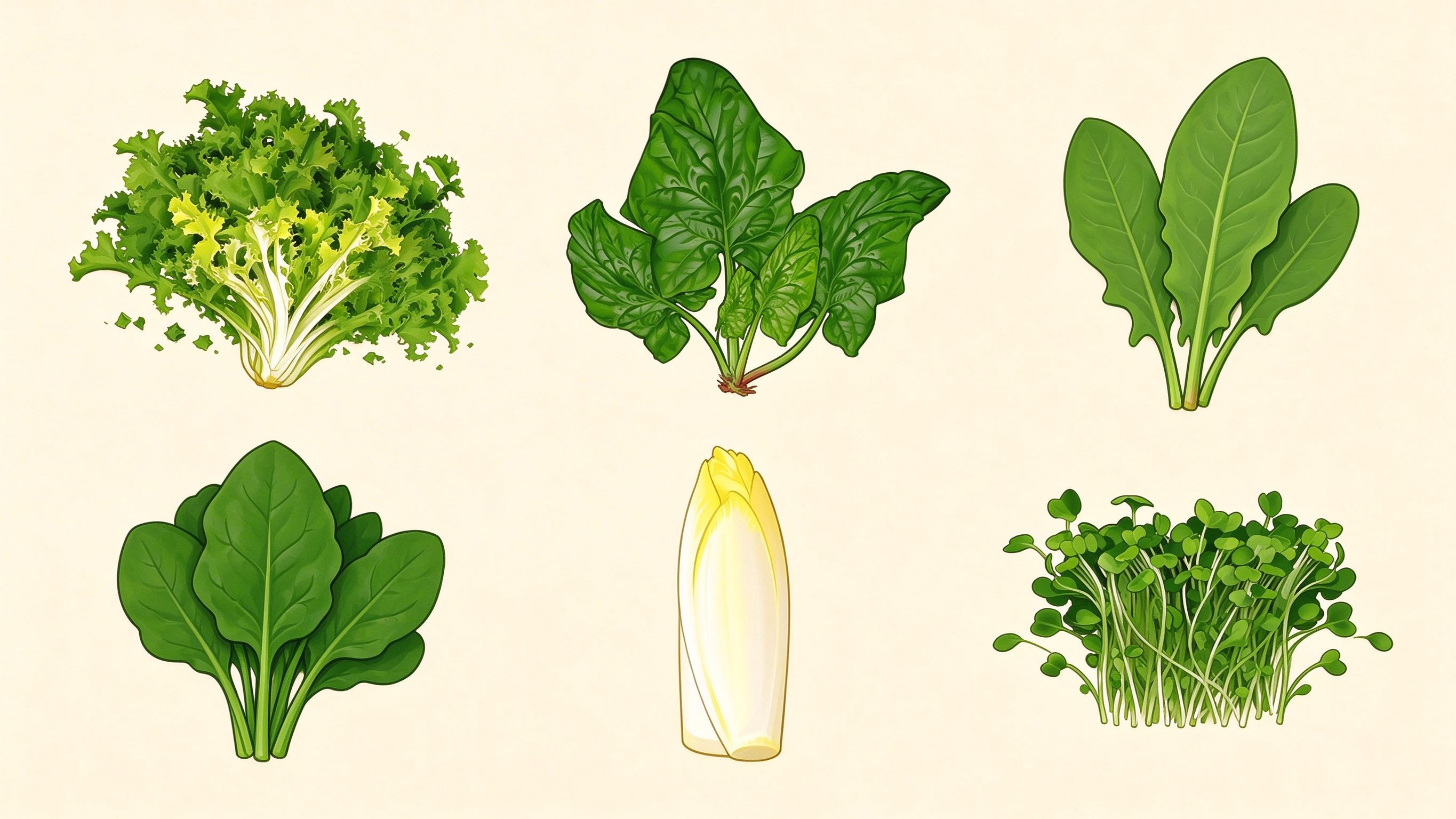Leaf vegetables annotated picture vocabulary with labeled objects