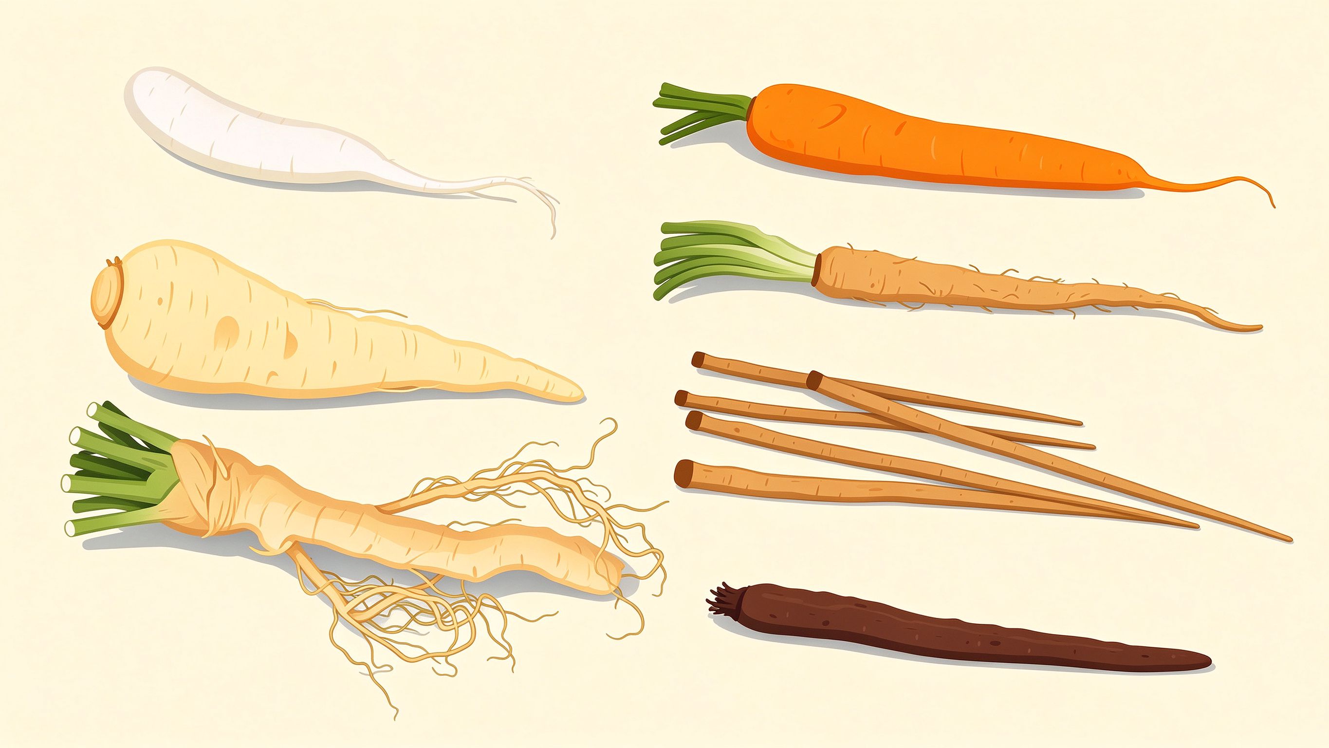 Root vegetables annotated picture vocabulary with labeled objects