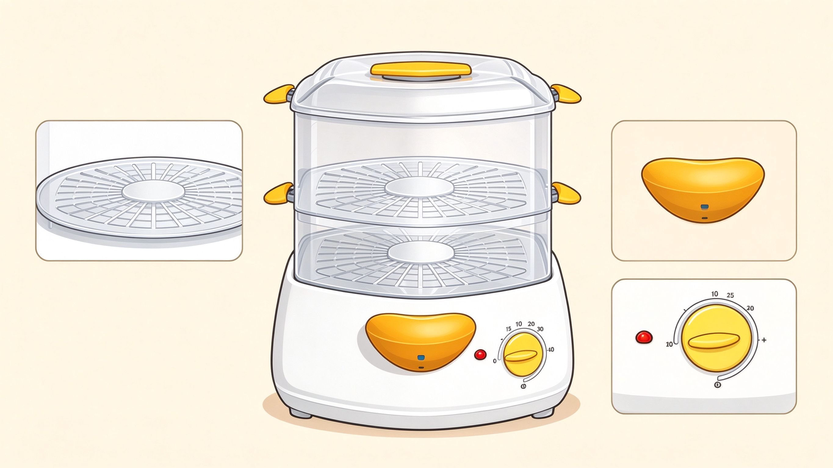 Electric steamer annotated picture vocabulary with labeled objects