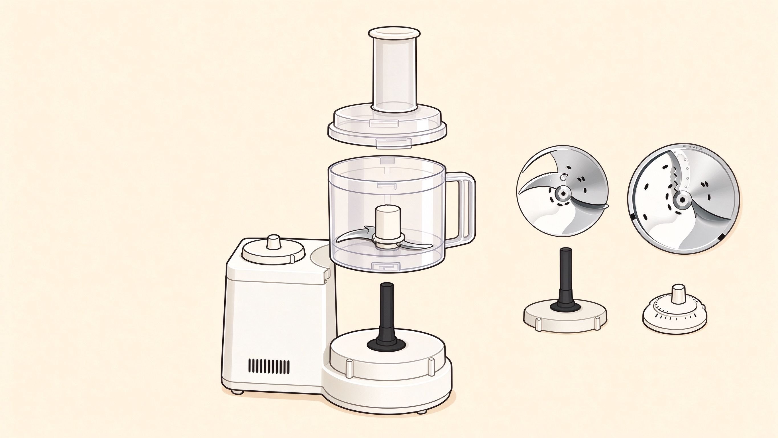 Food processor annotated picture vocabulary with labeled objects