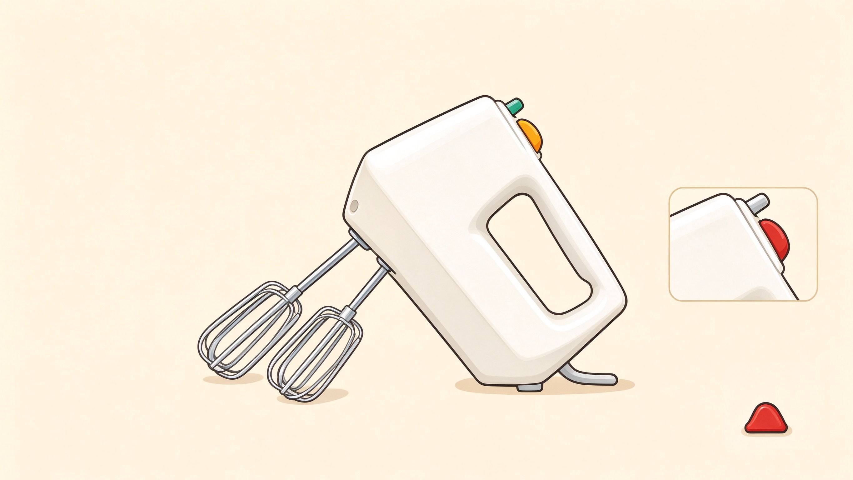 Hand blender annotated picture vocabulary with labeled objects
